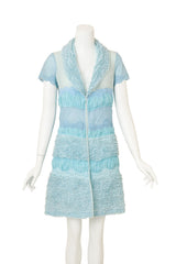 Vintage Gemma Kahng Ruffle Lace Wrap Dress on mannequin @ Recess LA