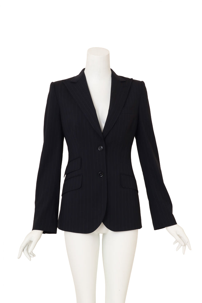 Peak Lapel Pinstripe Blazer by Dolce & Gabbana on mannequin @ Recess LA