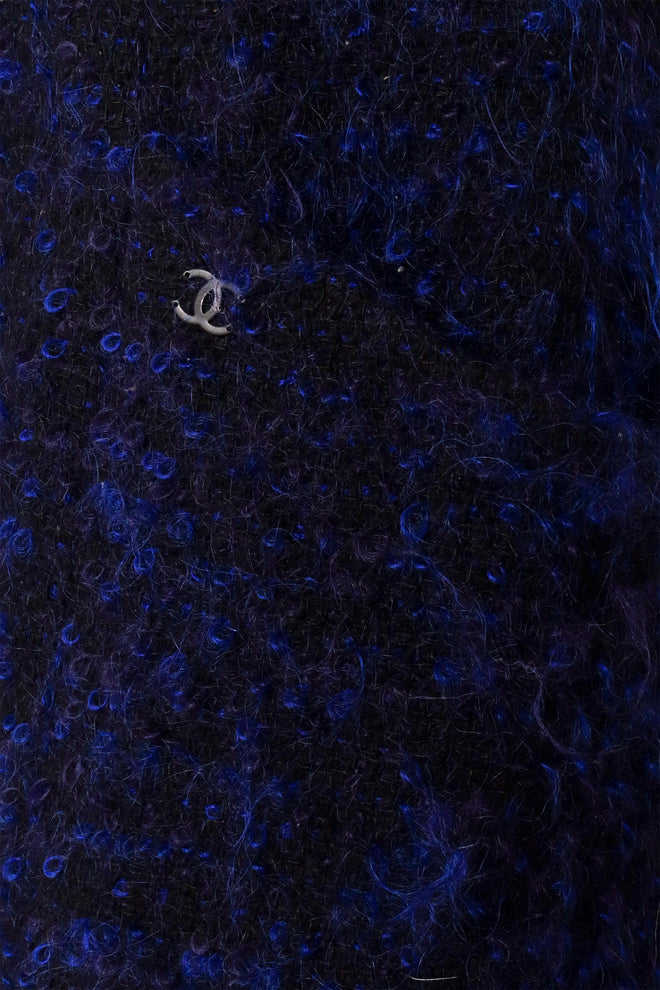 long bouclé vest by Chanel fabric close @ Recess LA