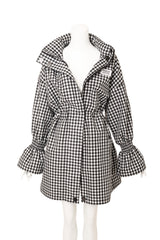 Burberry 2020 S/S Gingham Ruffle Rain Coat open cinched waist @ Recess LA 