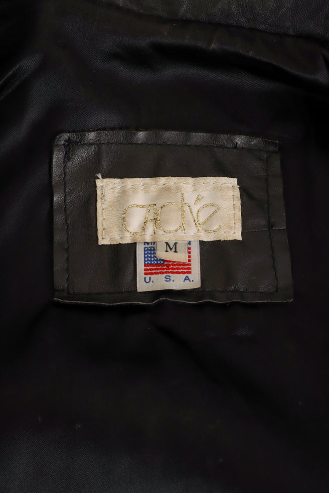 Vintage Caché Eagle Studded Moto Jacket III label @ Recess LA