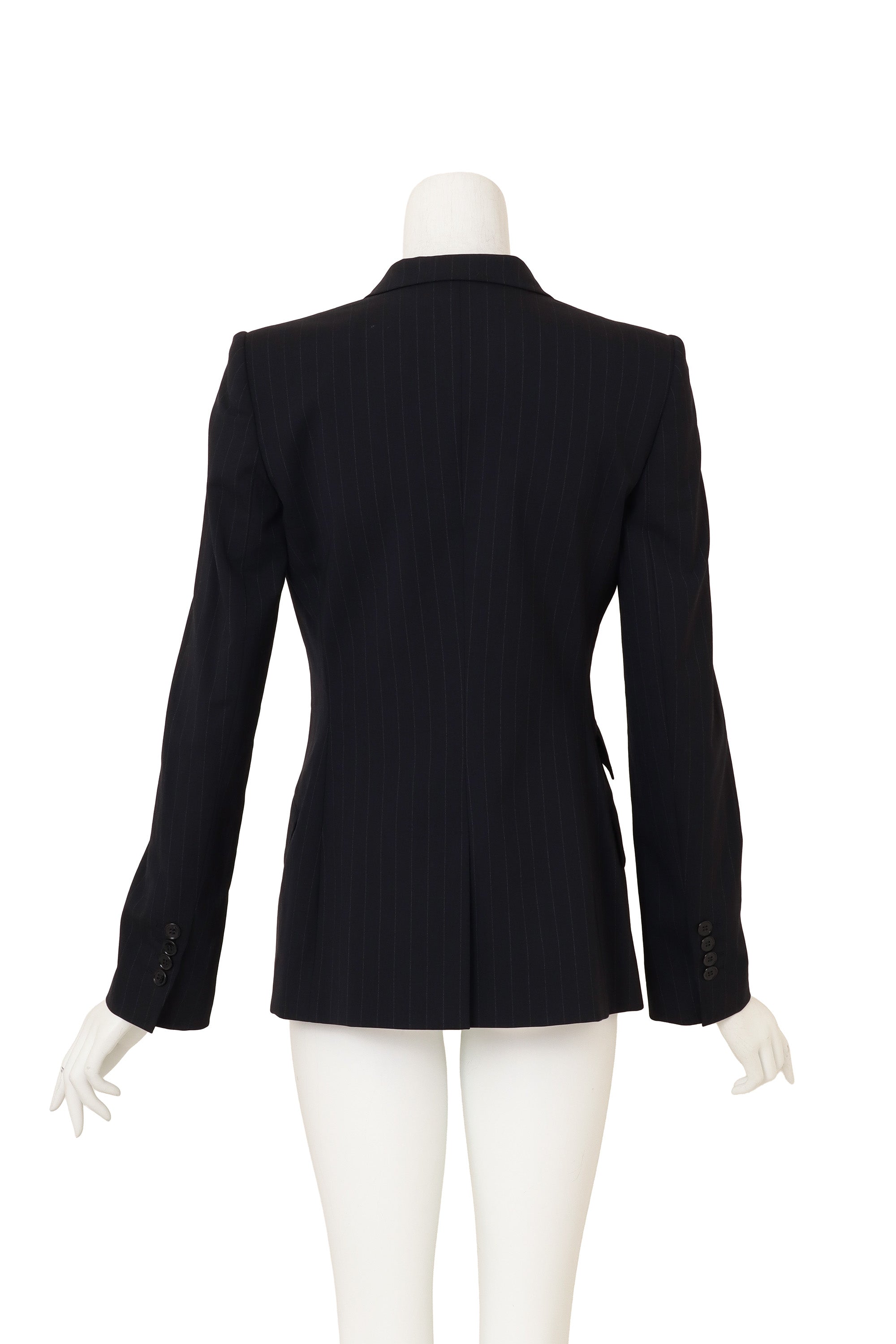 Peak Lapel Pinstripe Blazer by Dolce & Gabbana on mannequin back @ Recess LA