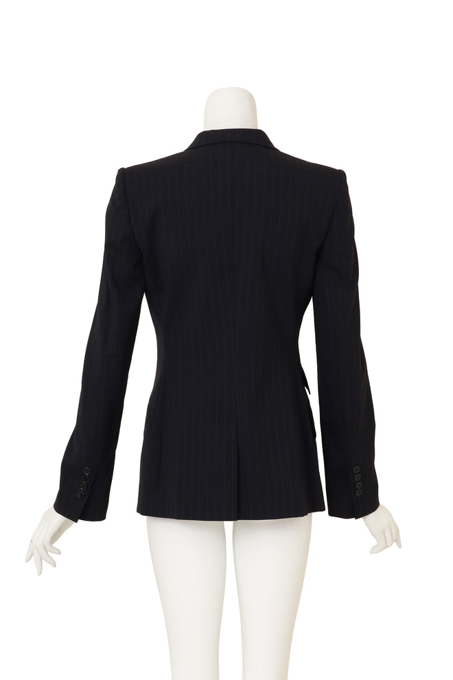 Peak Lapel Pinstripe Blazer by Dolce & Gabbana on mannequin back @ Recess LA
