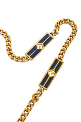 Enamel Panel Chain Necklace by Givenchy tarnish @ Recess LA