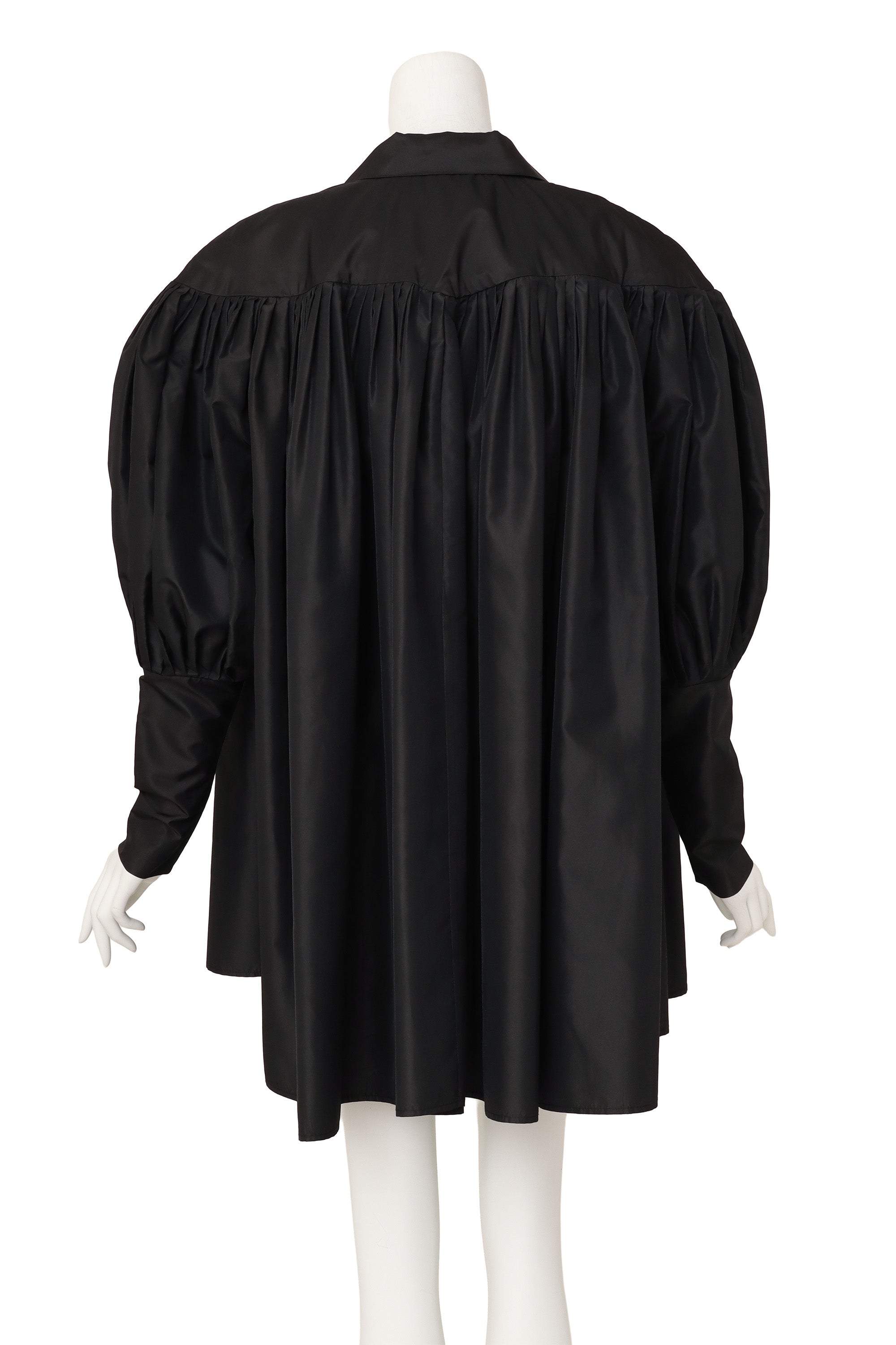 Voluminous pleated swing style jacket by Norma Kamali back @ Recess LA