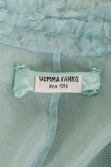 Vintage Gemma Kahng Ruffle Lace Wrap Dress label @ Recess LA