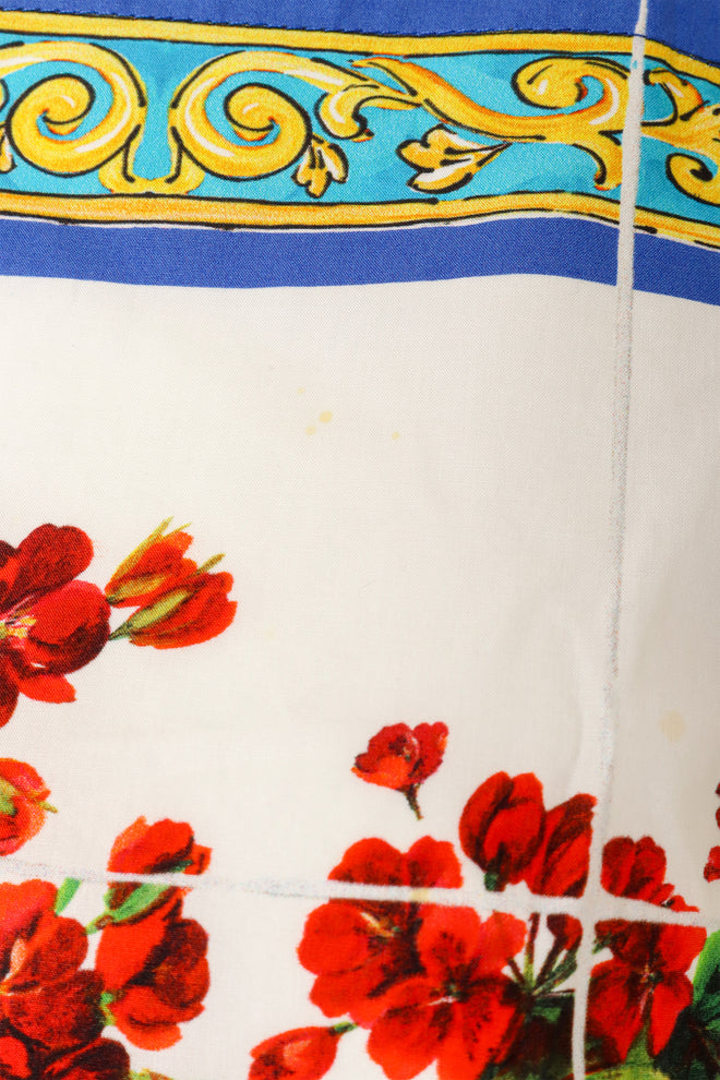 Majolica Vase Cotton Blouse by Dolce & Gabbana small mark @ Recess LA