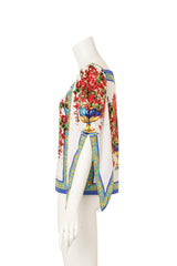 Majolica Vase Cotton Blouse by Dolce & Gabbana on mannequin side @ Recess LA