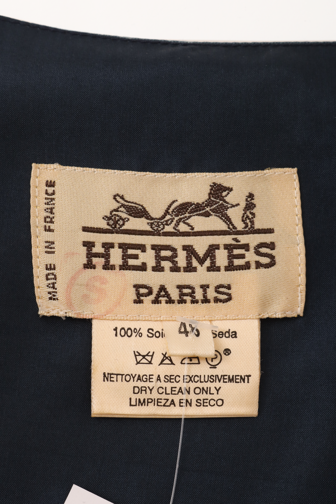 fountain & equestrian statue motif vest by Hérmes label  @ Recess LA