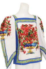 Majolica Vase Cotton Blouse by Dolce & Gabbana on mannequin close @ Recess LA
