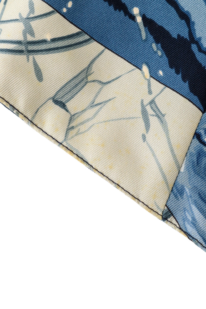 fountain & equestrian statue motif vest by Hérmes hem stains @ Recess LA