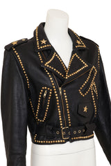 Vintage Caché Eagle Studded Moto Jacket III on mannequin close @ Recess LA