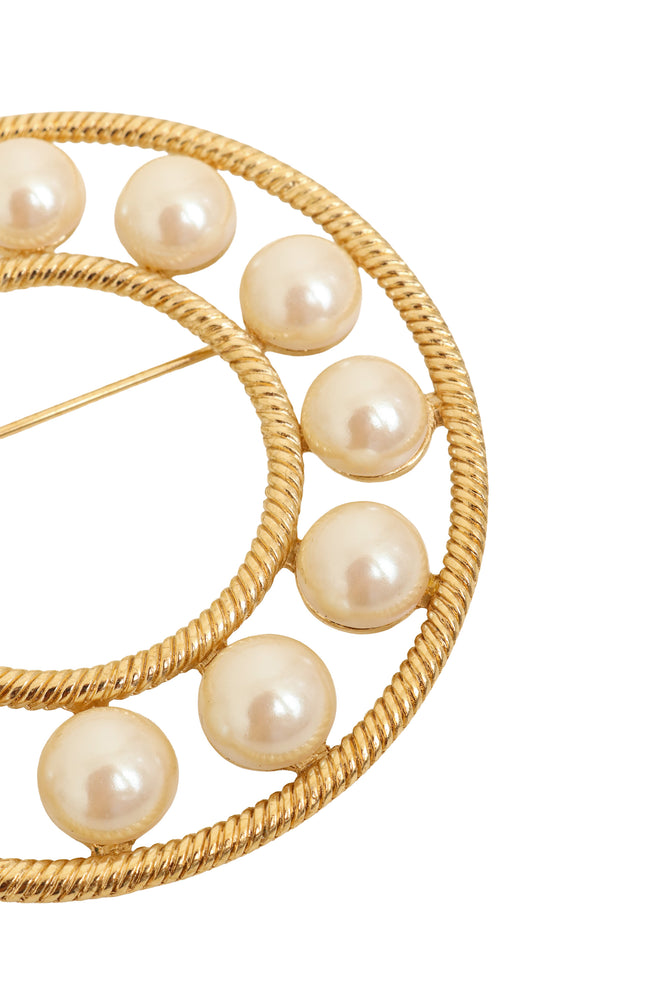 Pearl Ring Brooch by Givenchy close @ Recess LA