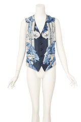 fountain & equestrian statue motif vest by Hérmes on mannequin @ Recess LA
