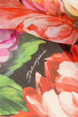 Dolce & Gabbana Blouson Floral Silk Dress fabric signature @ Recess LA
