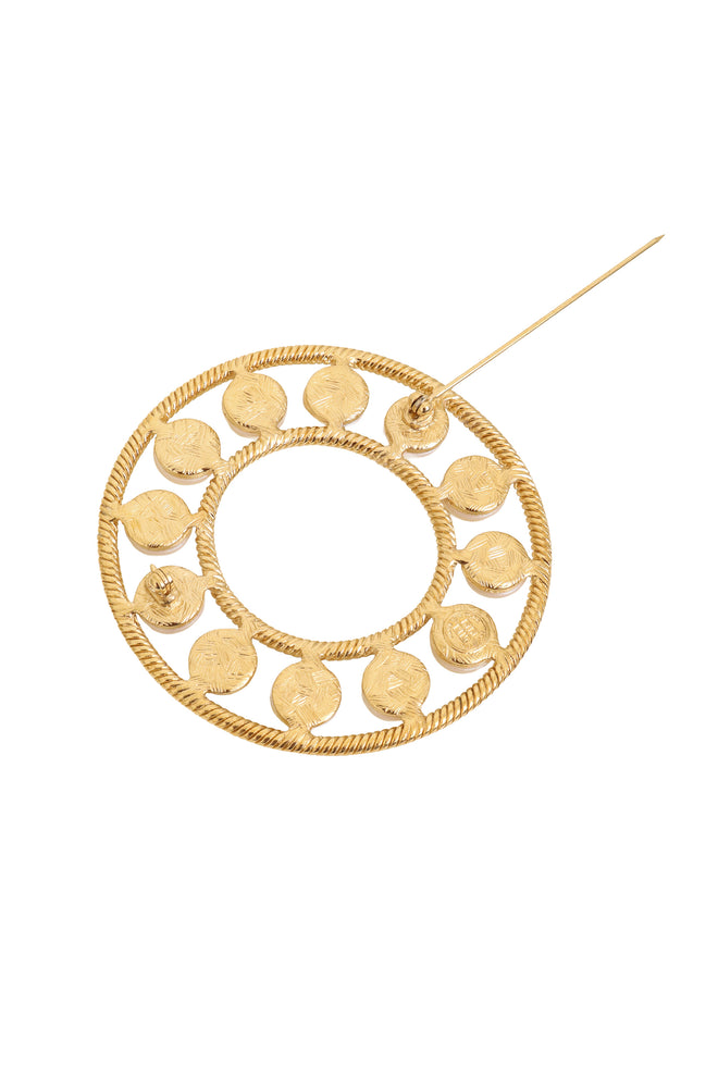 Pearl Ring Brooch by Givenchy back pin open @ Recess LA