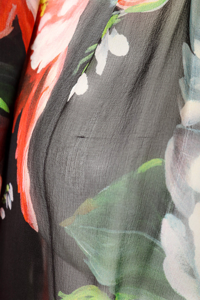 Dolce & Gabbana Blouson Floral Silk Dress snag @ Recess LA