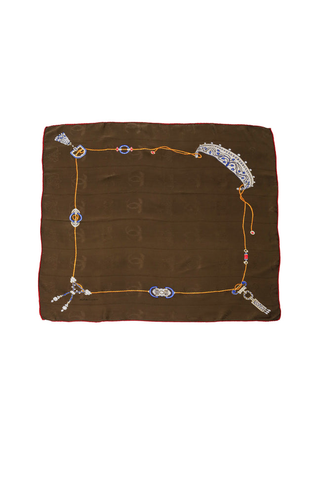 Crown & Jewels Print Scarf @ Recess LA