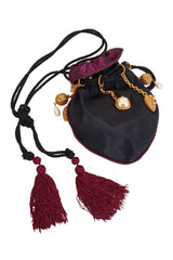 Vintage Dominique Aurientis Silk Charm Tassel Evening Bag @ Recess LA
