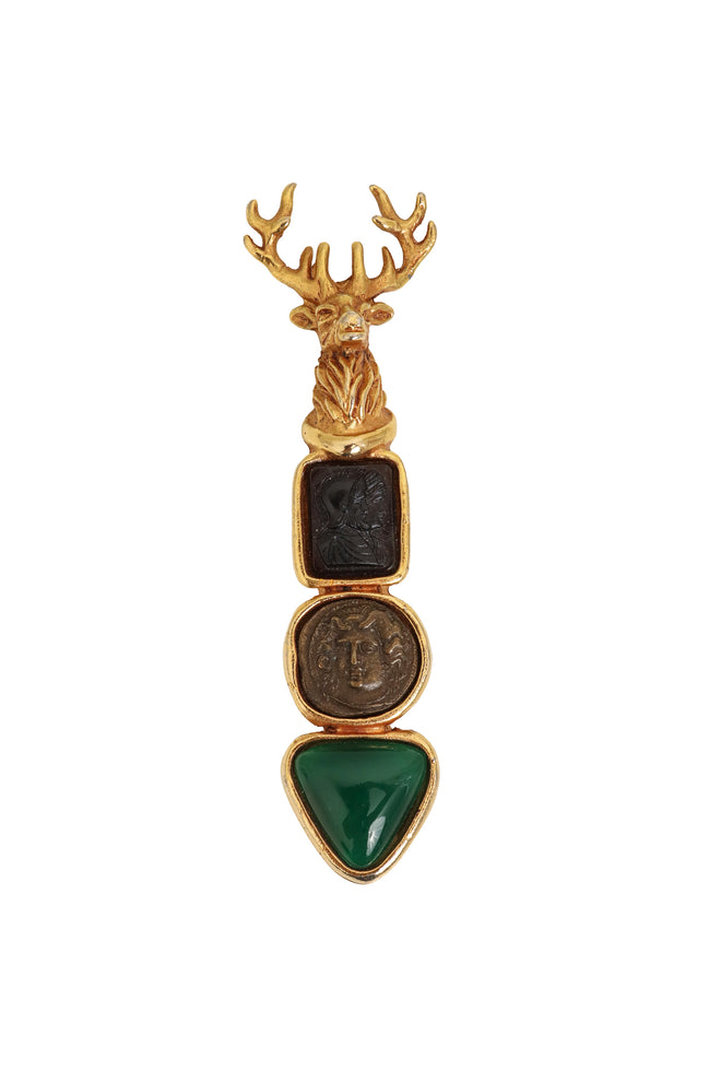Stag Intaglio Brooch by Lazaro @ Recess LA