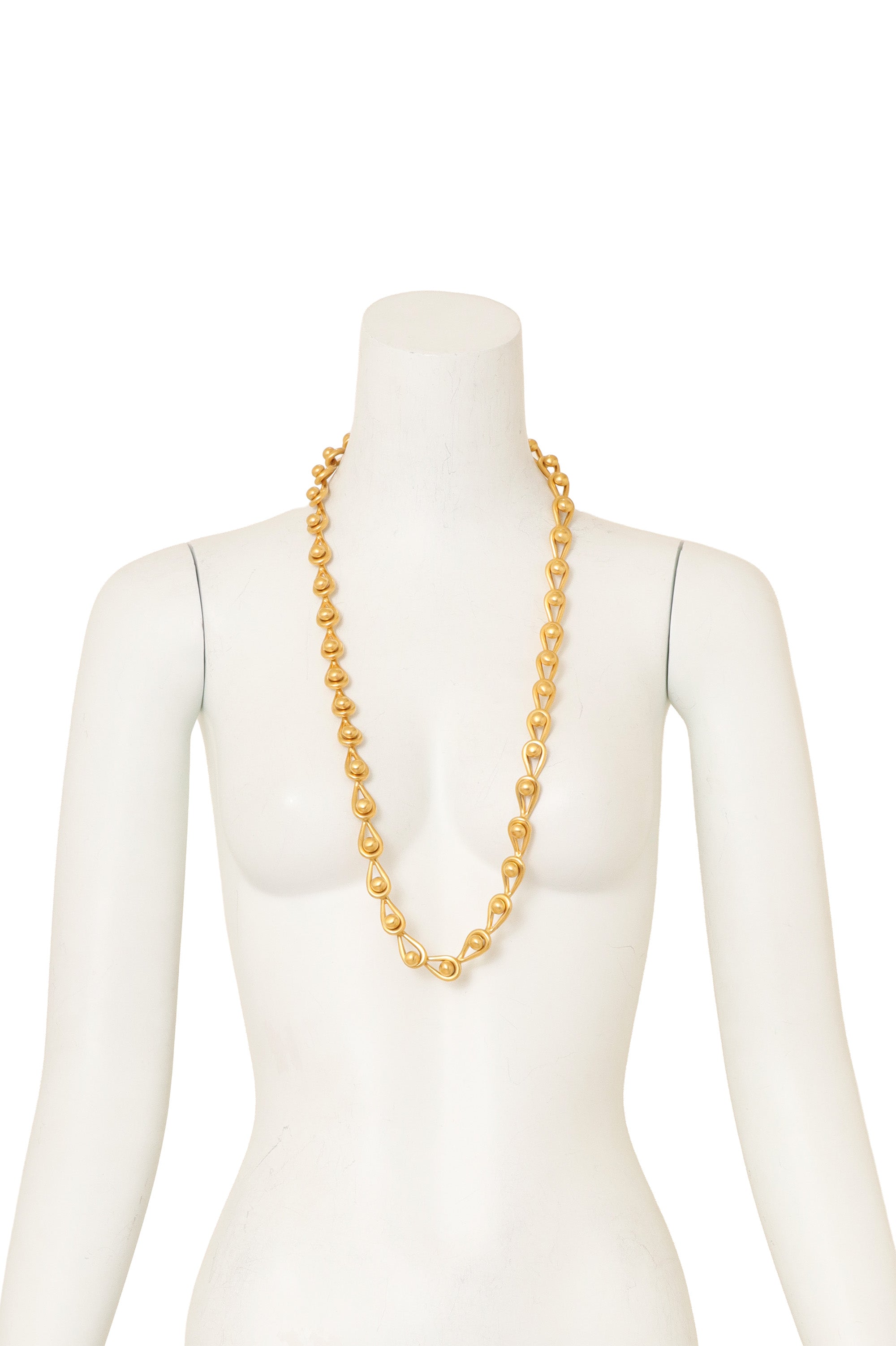 Teardrop Ball Chain Belt on mannequin neck @ Recess LA