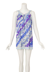 Diamond floral loop patterned slip set by Emilio Pucci dress @ Recess LA 