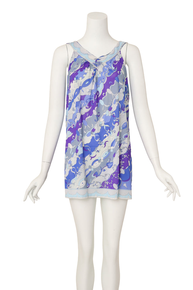 Diamond floral loop patterned slip set by Emilio Pucci dress @ Recess LA 