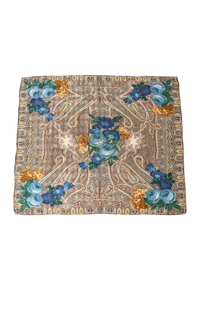 Rose Paisley Print Scarf by Pierre Balmain @ Recess LA