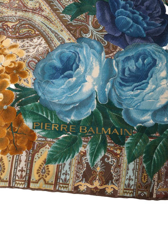 Rose Paisley Print Scarf by Pierre Balmain @ Recess LA