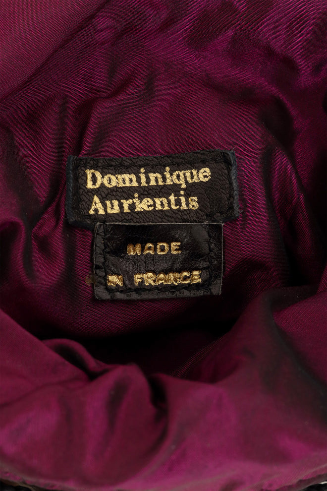 Vintage Dominique Aurientis Silk Charm Tassel Evening Bag label @ Recess LA