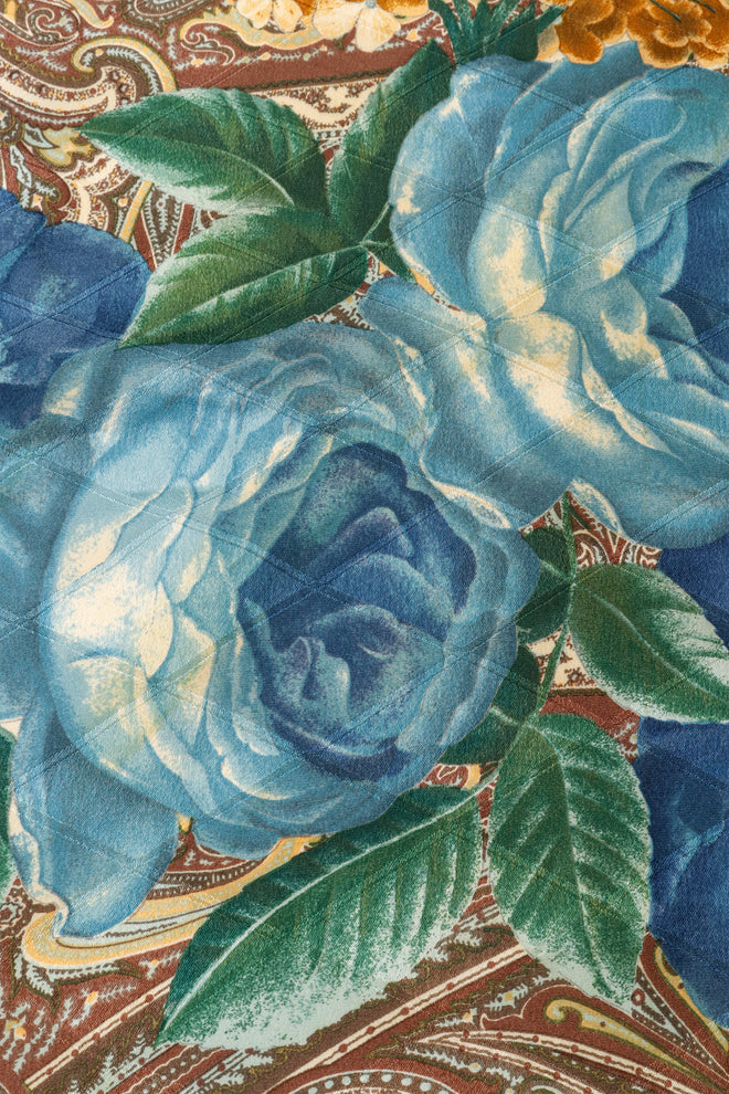 Rose Paisley Print Scarf by Pierre Balmain @ Recess LA