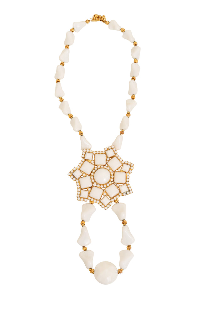 Enamel Mosaic Pendant Necklace by William De Lillo @ Recess LA