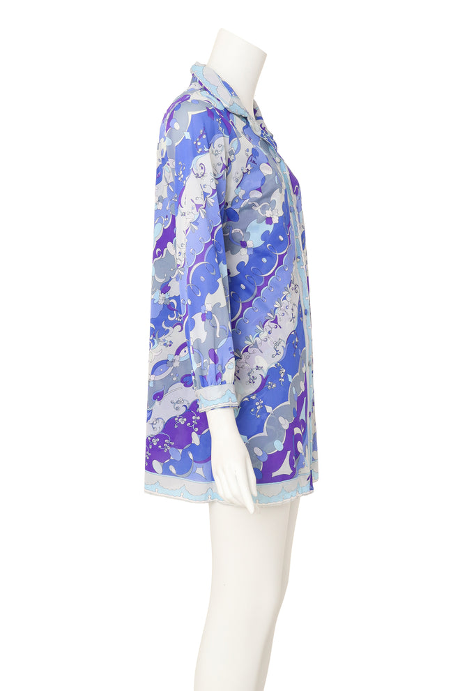 Diamond floral loop patterned slip set by Emilio Pucci side profile @ Recess LA 
