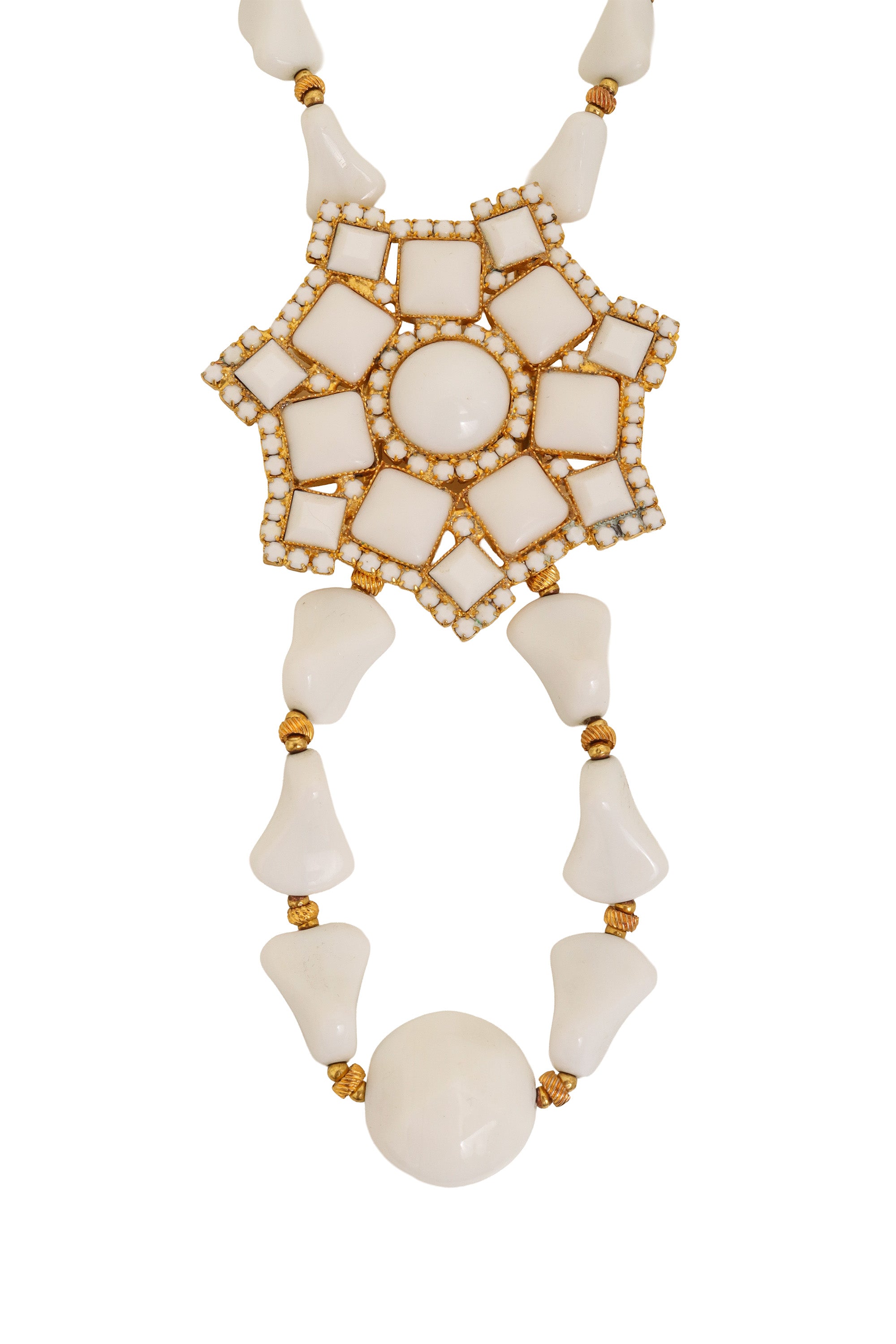 Enamel Mosaic Pendant Necklace by William De Lillo close @ Recess LA
