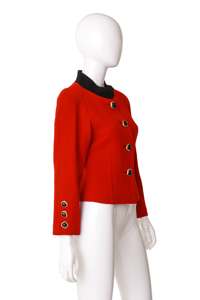 Cropped Wool Jacket by Christian Lacroix on mannequin side @ Recess LA