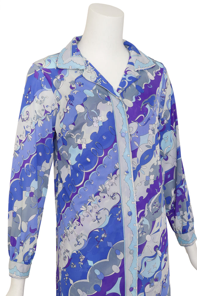 Diamond floral loop patterned slip set by Emilio Pucci up close @ Recess LA 