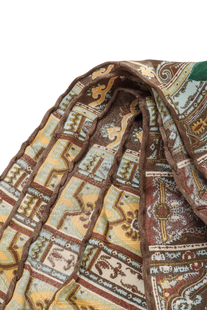 Rose Paisley Print Scarf by Pierre Balmain @ Recess LA