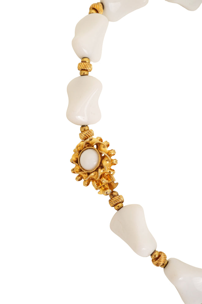Enamel Mosaic Pendant Necklace by William De Lillo clasp @ Recess LA