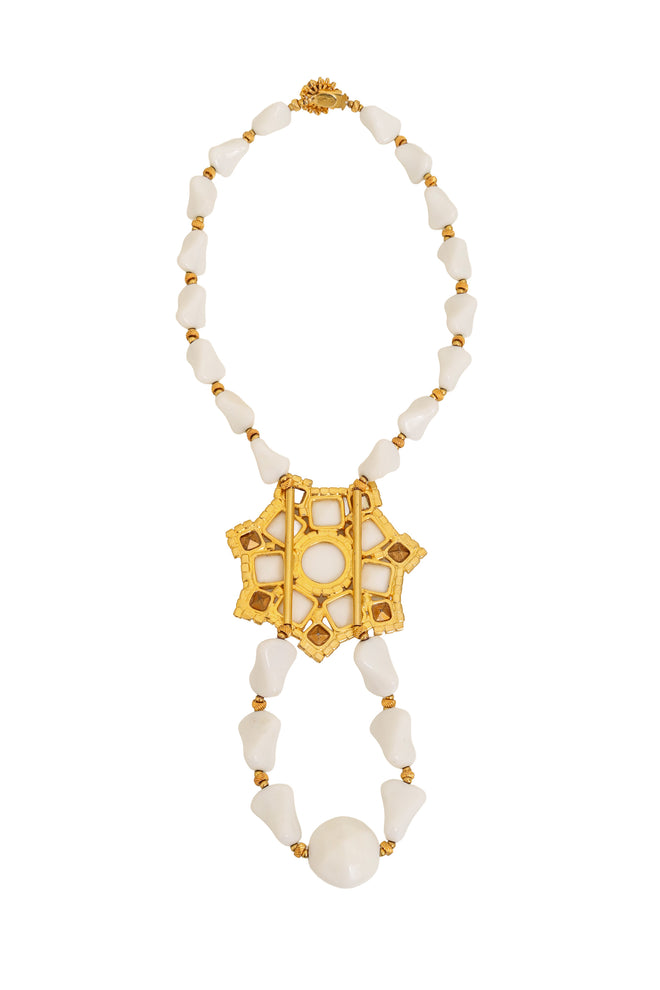 Enamel Mosaic Pendant Necklace by William De Lillo back @ Recess LA