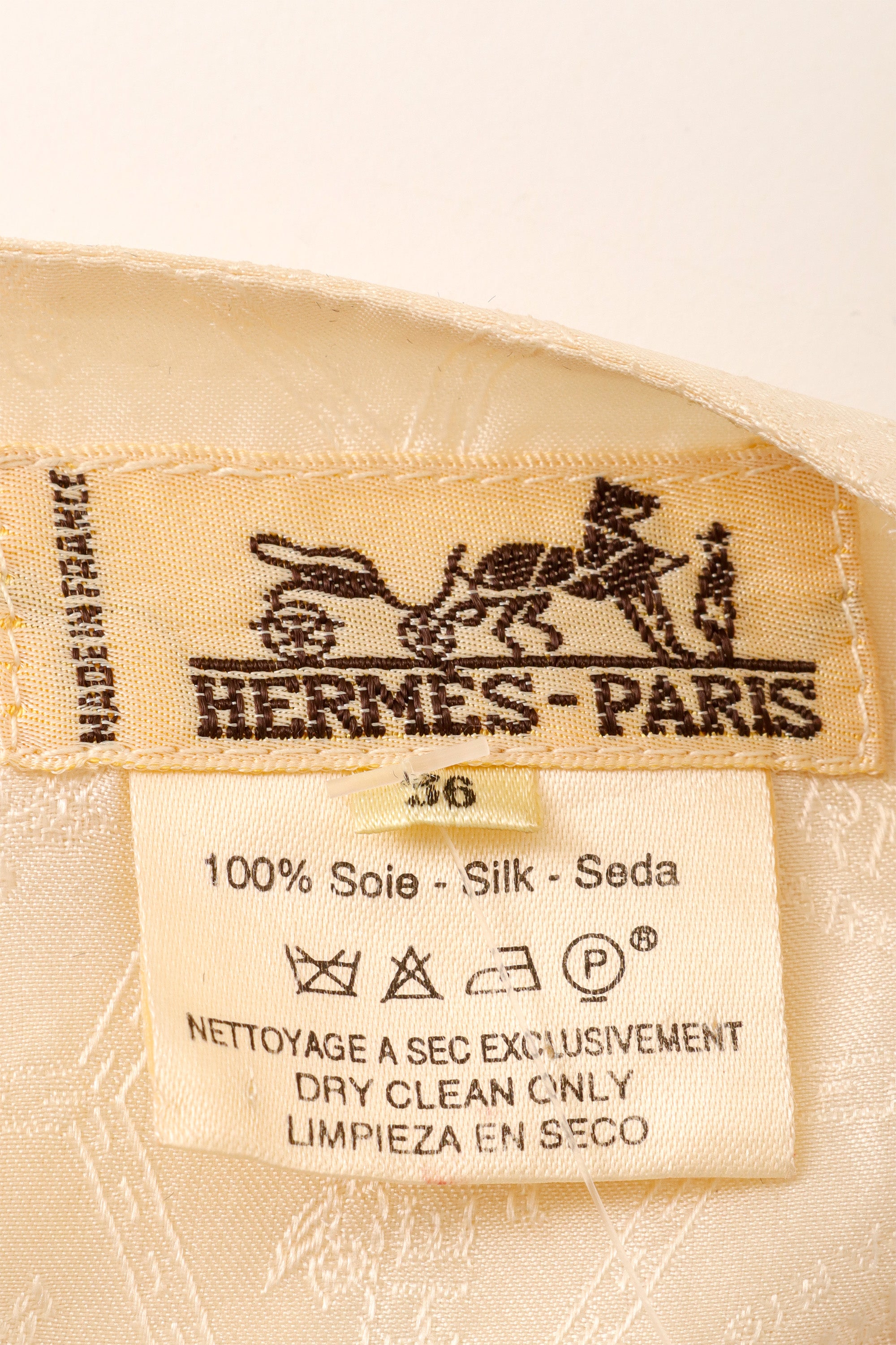 silk vest top by Hermès on mannequin label @ Recess LA