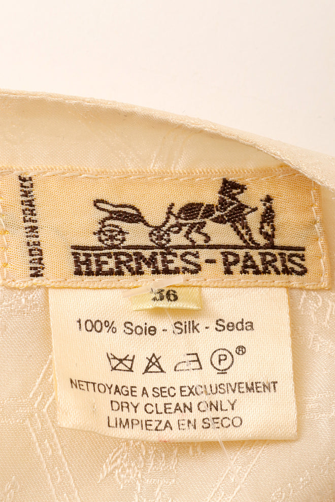 silk vest top by Hermès on mannequin label @ Recess LA