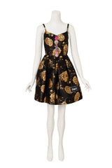 Metallic Floral Button Dress by Dolce & Gabbana on mannequin @ Recess LA