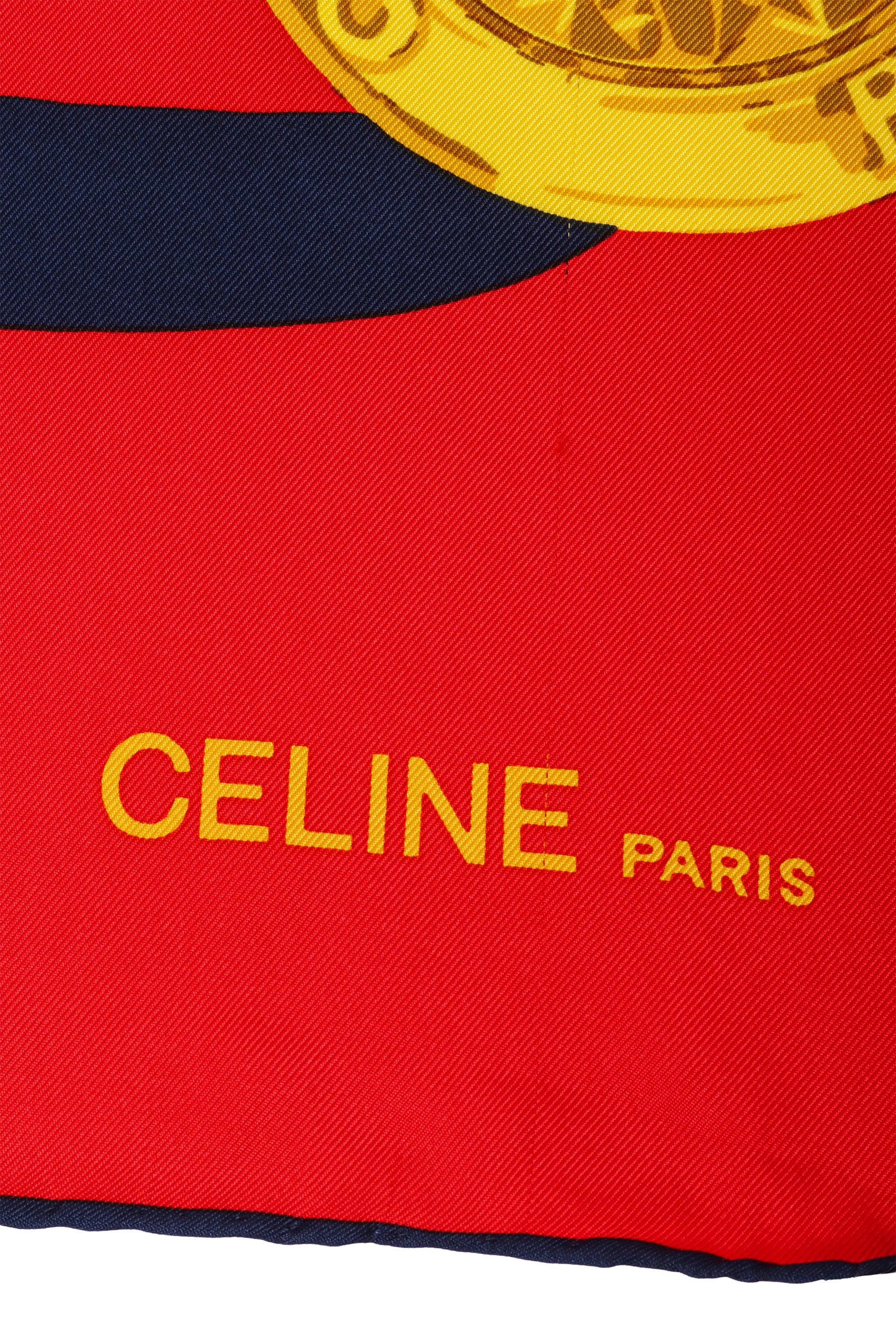 Ribbon Chain Link Print Scarf by Celine signature and run @ Recess LA