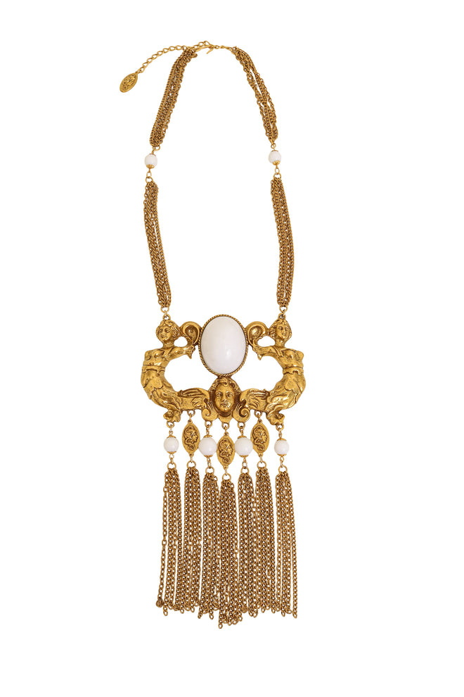 Vintage Cameo Door Knocker Necklace @ Recess LA
