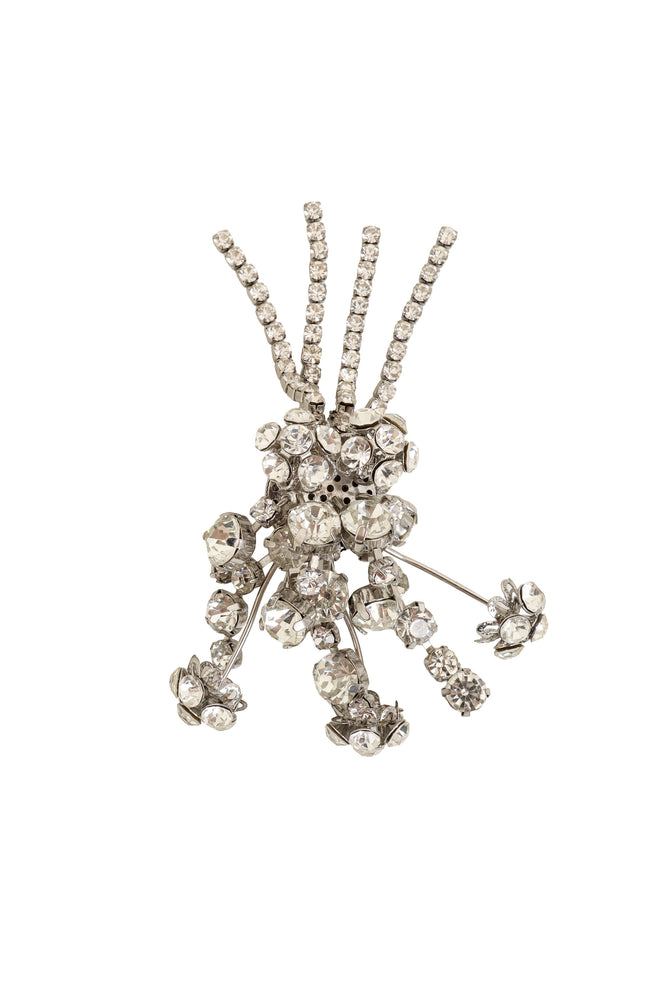 Crystal Cluster Dangle Brooch by Pinko @ Recess LA