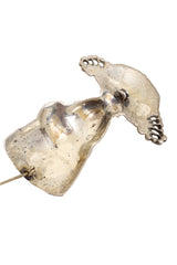 Vintage Russian Cossak Brooch back tarnish close @ Recess LA