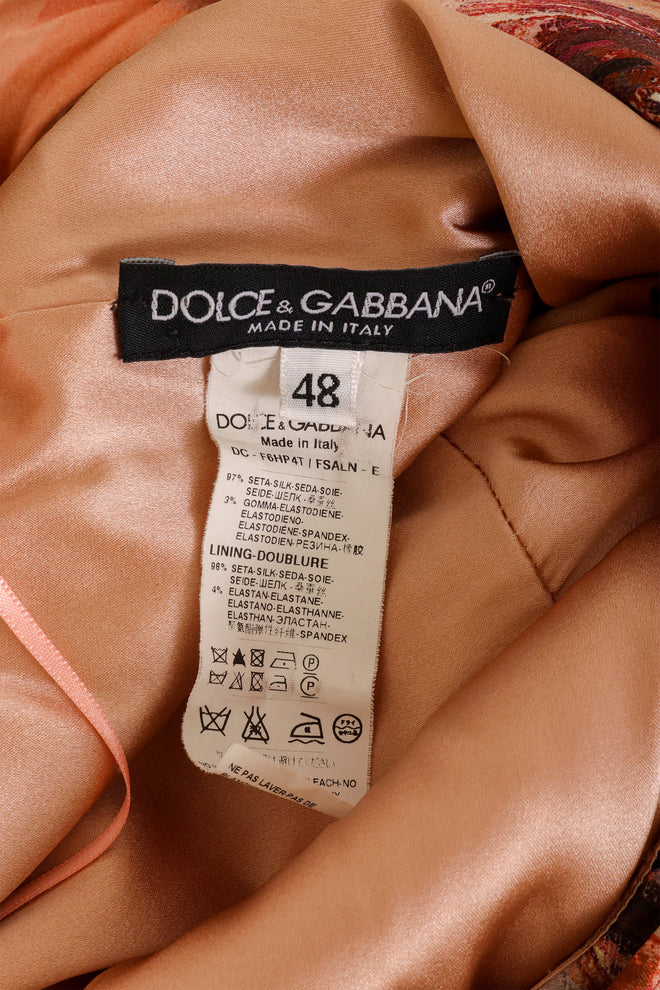Floral Ruche Draped Gown by Dolce & Gabbana label  @ Recess LA
