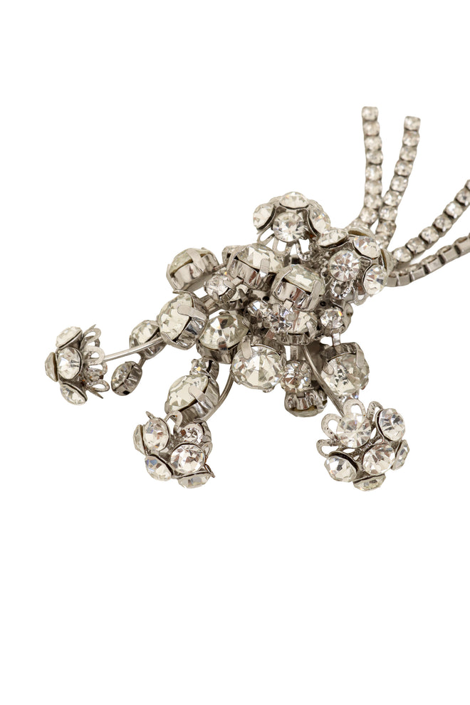 Crystal Cluster Dangle Brooch by Pinko close @ Recess LA