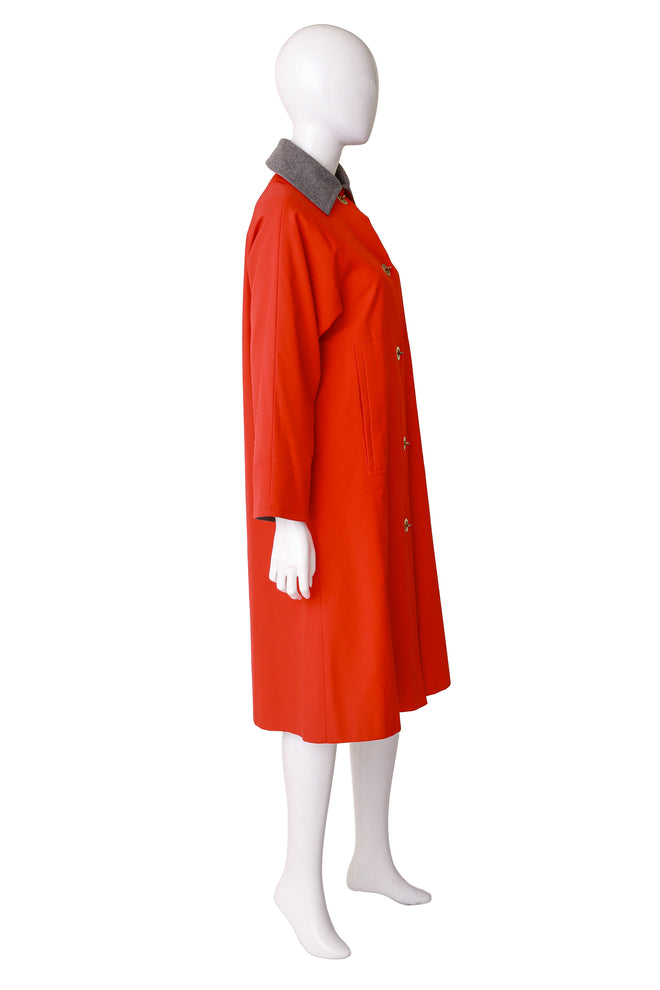 Canvas Fisherman Coat by Bonnie Cashin on mannequin side @ Recess LA