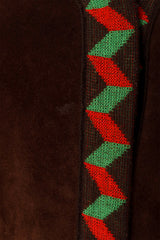 Vintage Givenchy Suede Chevron Knit Jacket & Skirt Set scuff @ Recess LA